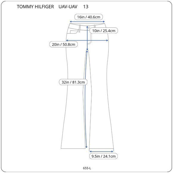 Vintage Tommy Hilfiger UAV UAV Hipster Flare Jeans Stretch‎ 13 - Picture 3 of 12